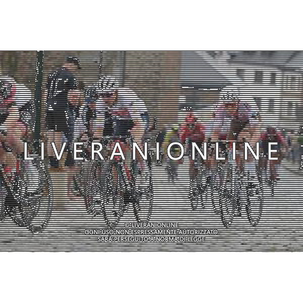 24-04-2022 Liege - Bastogne - Liege; 2022, Trek - Segafredo; 2022, Ag2r - Citroen; Mollema, Bauke; Jungels, Bob; Stavelot; ©SIROTTI/ AGENZIA ALDO LIVERANI SAS