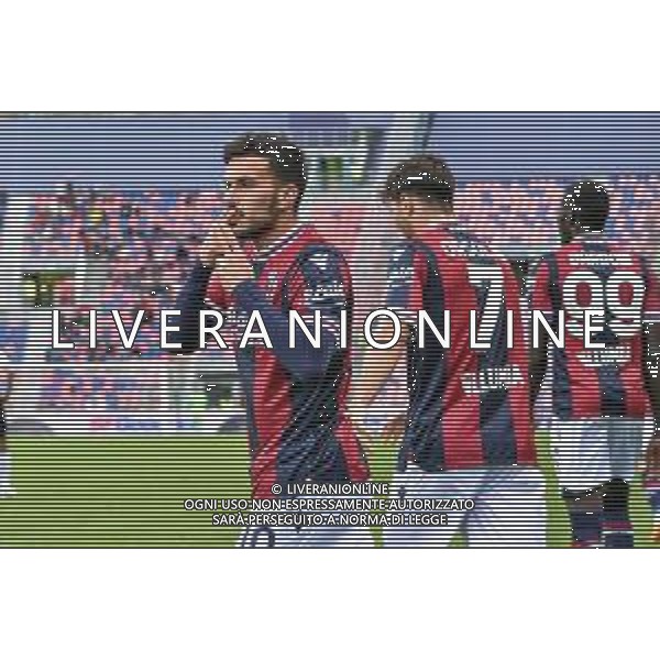 BOLOGNA - UDINESE CAMPIONATO CALCIO SERIE A TIM 24.04.2022 NELLA FOTO ESULTANZA DI NICOLA SANSONE DOPO IL SUO GOAL CON MUSA BARROW , RICCARDO ORSOLINI ©VILLANI / AGENZIA ALDO LIVERANI SAS