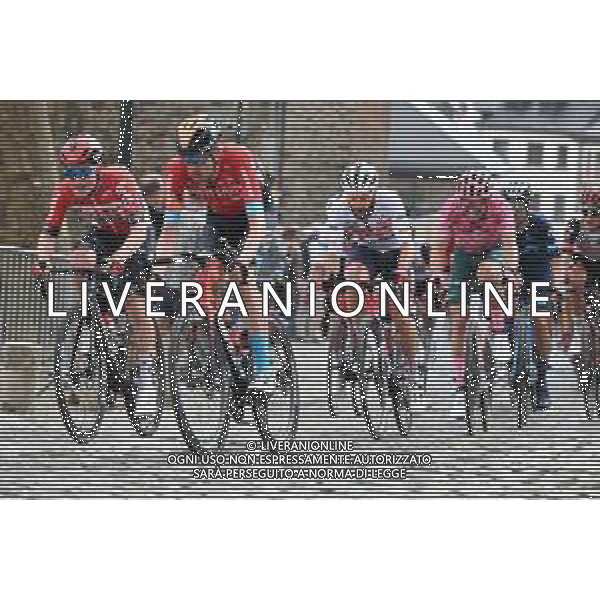 24-04-2022 Liege - Bastogne - Liege; 2022, Bahrain - Victorious; 2022, Trek - Segafredo; Bernard, Julien; Stavelot; ©SIROTTI/ AGENZIA ALDO LIVERANI SAS