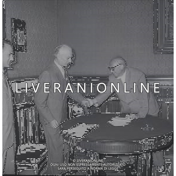 RETROSPETTIVA PIETRO NENNI POLITICO NELLA FOTO NENNI PIETRO A ROMA NELL\'ANNO 1953 CON ANTONIO SEGNI AG ALDO LIVERANI SAS 