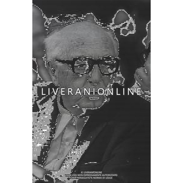 RETROSPETTIVA PIETRO NENNI POLITICO NELLA FOTO NENNI PIETRO A ROMA NELL\'ANNO 1976 AL CONGRESSO DEL PARTITO SOCIALISTA ITALIANO AG ALDO LIVERANI SAS 