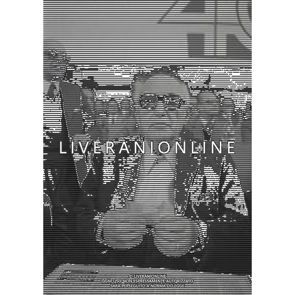 RETROSPETTIVA PIETRO NENNI POLITICO NELLA FOTO NENNI PIETRO A ROMA NELL\'ANNO 1976 AL CONGRESSO DEL PARTITO SOCIALISTA ITALIANO AG ALDO LIVERANI SAS 