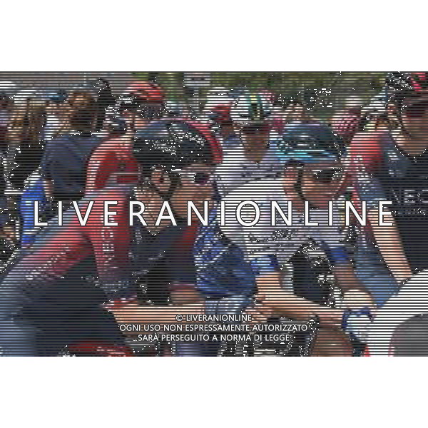 27-04-2022 Tour De Romandie; Tappa 01 La Grande Beroche - Romont; 2022, Israel - Premier Tech; 2022, Ineos - Grenadiers; Froome, Christopher; Geraint, Thomas; La Grande Beroche; ©SIROTTI/AGENZIA ALDO LIVERANI SAS