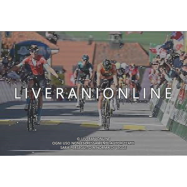 27-04-2022 Tour De Romandie; Tappa 01 La Grande Beroche - Romont; 2022, Bahrain - Victorious; 2022, Jumbo - Visma; Teuns, Dylan; Dennis, Rohan; Romont; ©SIROTTI/AGENZIA ALDO LIVERANI SAS