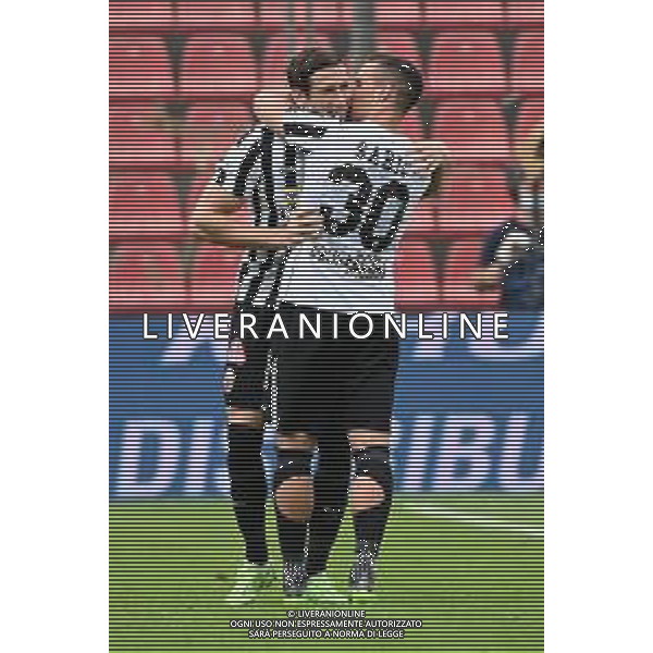 ¬© TVRG esultanza Ascoli dopo il gol dell\'1 a 0 Federico Baschirotto Cremonese vs Ascoli Cremona 30-04-2022 Stadio Giovanni Zini Campionato Serie BKT - 37a giornata foto Roberto Garavaglia/ag. Aldo Liverani sas/AGENZIA ALDO LIVERANI SAS