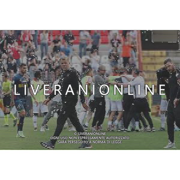 VICENZA - LECCE CAMPIONATO CALCIO SERIE BKT 30.04.2022 NELLA FOTO LA DELUSIONE DELL\'ALLENATORE DEL LECCE MARCO BARONI A FINE GARA AGENZIA ALDO LIVERANI SAS