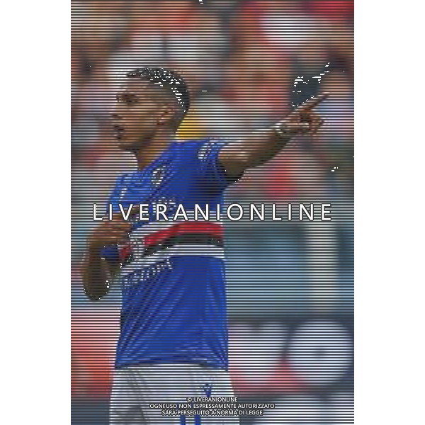 Danilo Vigo/LMedia - UC Sampdoria vs Genoa CFC - italian soccer Serie A match 2021/2022 April 30 2022 - Luigi Ferraris stadium Genova, Italy UC Sampdoria vs Genoa CFC Photo showing: Abdelhamid Sabiri, celebrates after scoring a goal 1 - 0 @Danilo Vigo/LiveMedia /AGENZIA ALDO LIVERANI SAS
