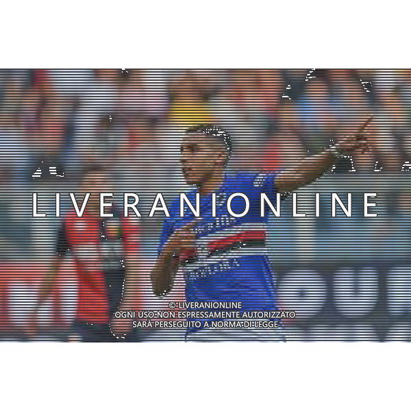 Danilo Vigo/LMedia - UC Sampdoria vs Genoa CFC - italian soccer Serie A match 2021/2022 April 30 2022 - Luigi Ferraris stadium Genova, Italy UC Sampdoria vs Genoa CFC Photo showing: Abdelhamid Sabiri, celebrates after scoring a goal 1 - 0 @Danilo Vigo/LiveMedia /AGENZIA ALDO LIVERANI SAS