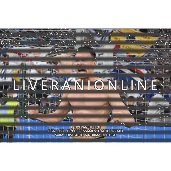 Danilo Vigo/LMedia - UC Sampdoria vs Genoa CFC - italian soccer Serie A match 2021/2022 April 30 2022 - Luigi Ferraris stadium Genova, Italy UC Sampdoria vs Genoa CFC Photo showing: Emil Mulyadi Audero celebrates after scoring a match - esultanza @Danilo Vigo/LiveMedia /AGENZIA ALDO LIVERANI SAS