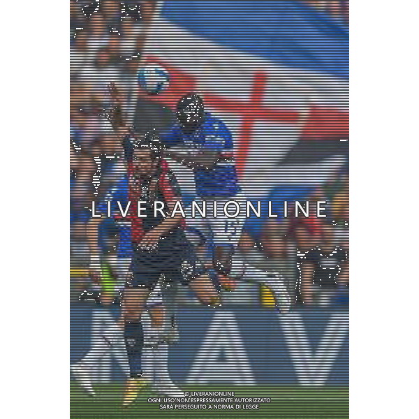 Danilo Vigo/LMedia - UC Sampdoria vs Genoa CFC - italian soccer Serie A match 2021/2022 April 30 2022 - Luigi Ferraris stadium Genova, Italy UC Sampdoria vs Genoa CFC Photo showing: Mattia Destro (Genoa) - Omar Colley (Sampdoria) @Danilo Vigo/LiveMedia /AGENZIA ALDO LIVERANI SAS