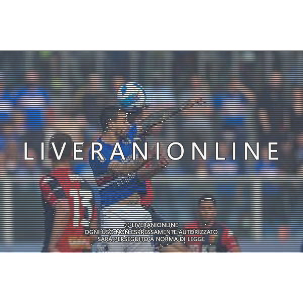 Danilo Vigo/LMedia - UC Sampdoria vs Genoa CFC - italian soccer Serie A match 2021/2022 April 30 2022 - Luigi Ferraris stadium Genova, Italy UC Sampdoria vs Genoa CFC Photo showing: Francesco Caputo (Sampdoria) - Pablo Ignacio Galdames Millan (Genoa) @Danilo Vigo/LiveMedia /AGENZIA ALDO LIVERANI SAS