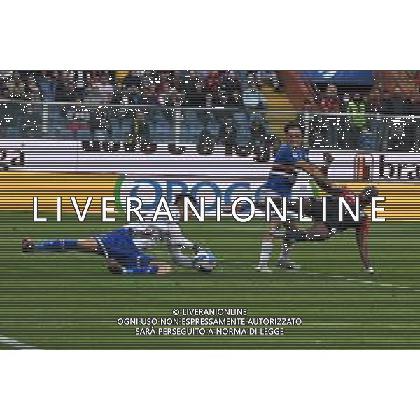 Danilo Vigo/LMedia - UC Sampdoria vs Genoa CFC - italian soccer Serie A match 2021/2022 April 30 2022 - Luigi Ferraris stadium Genova, Italy UC Sampdoria vs Genoa CFC Photo showing: Emil Mulyadi Audero (Sampdoria) - Tommaso Augello (Sampdoria) - Kelvin Kwarteng Yeboah (Genoa) @Danilo Vigo/LiveMedia /AGENZIA ALDO LIVERANI SAS