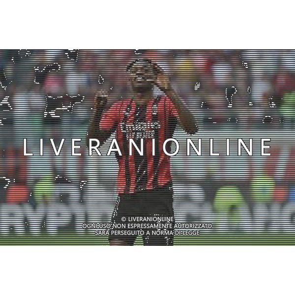 Rafael Leao (Milan) esulta dopo il gol dell\'1 a 0 Milan vs Fiorentina Milano 01-05-2022 Stadio Giuseppe Meazza - San Siro Campionato Serie A TIM - 35a giornata foto Roberto Garavaglia/ag. Aldo Liverani sas/AGENZIA ALDO LIVERANI SAS