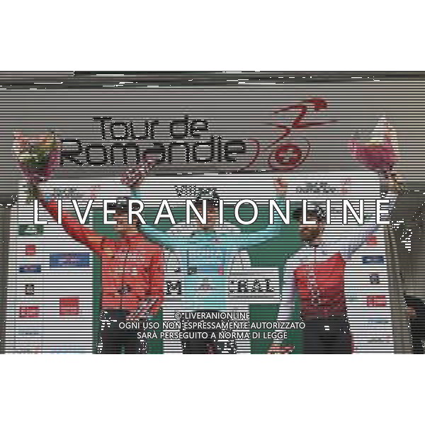 01-05-2022 Tour De Romandie; Tappa 05 Aigle - Villars Sur Ollon; 2022, Bora - Hansgrohe; 2022, Bahrain - Victorious; 2022, Cofidis; Vlasov, Aleksandr; Mader, Gino; Geschke, Simon; Villars Sur Ollon; ©SIROTTI/AGENZIA ALDO LIVERANI SAS
