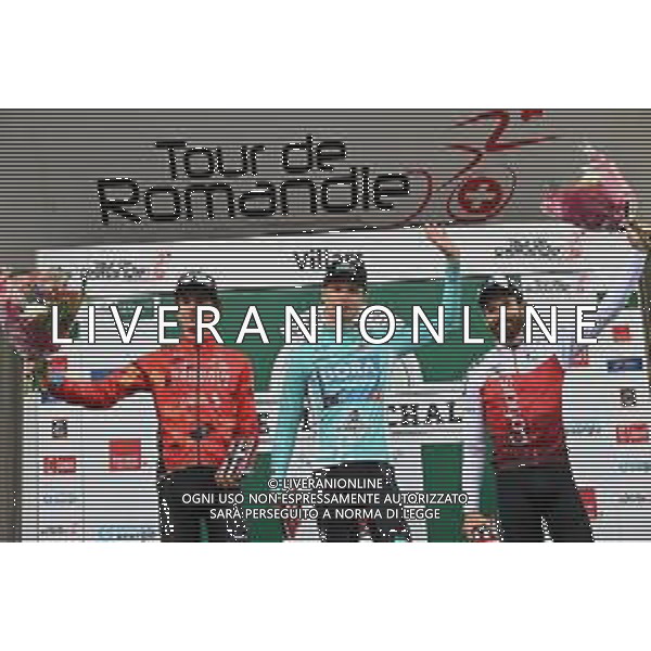 01-05-2022 Tour De Romandie; Tappa 05 Aigle - Villars Sur Ollon; 2022, Bora - Hansgrohe; 2022, Bahrain - Victorious; 2022, Cofidis; Vlasov, Aleksandr; Mader, Gino; Geschke, Simon; Villars Sur Ollon; ©SIROTTI/AGENZIA ALDO LIVERANI SAS