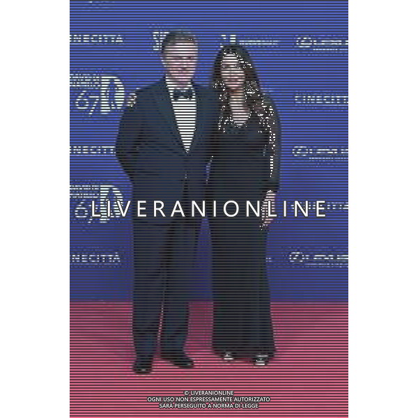 Ag. Aldo Liverani s.a.s./Massimo Landucci Roma 03/05/2022 Red Carpet David di Donatello 2022 nella foto Sabrina Ferilli con il marito Flavio Cattaneo ©Landucci Massimo/AGENZIA ALDO LIVERANI SAS