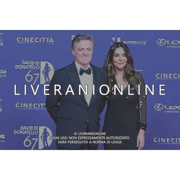 Ag. Aldo Liverani s.a.s./Massimo Landucci Roma 03/05/2022 Red Carpet David di Donatello 2022 nella foto Sabrina Ferilli con il marito Flavio Cattaneo ©Landucci Massimo/AGENZIA ALDO LIVERANI SAS