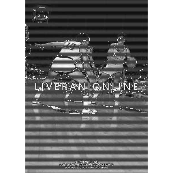 1984-1985 BOLOGNA-CAMPIONATO DI BASKET SERIE A1 GRANAROLO FELSINEA BOLOGNA-CUCINE BERLONI TORINO NELLA FOTO ROMEO SACCHETTI AG ALDO LIVERANI SAS