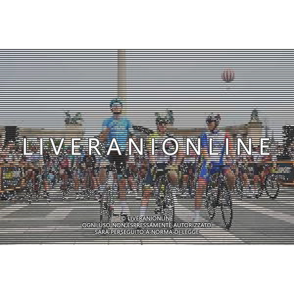 06-05-2022 Giro D\'italia; Tappa 01 Budapest - Visegrad; 2022, Eolo - Kometa; 2022, Groupama - Fdj; 2022, Intermarche - Wanty Gobert; Fetter, Erik; Valter, Attila; Peak, Barnabas; Budapest; ©SIROTTI/AGENZIA ALDO LIVERANI SAS