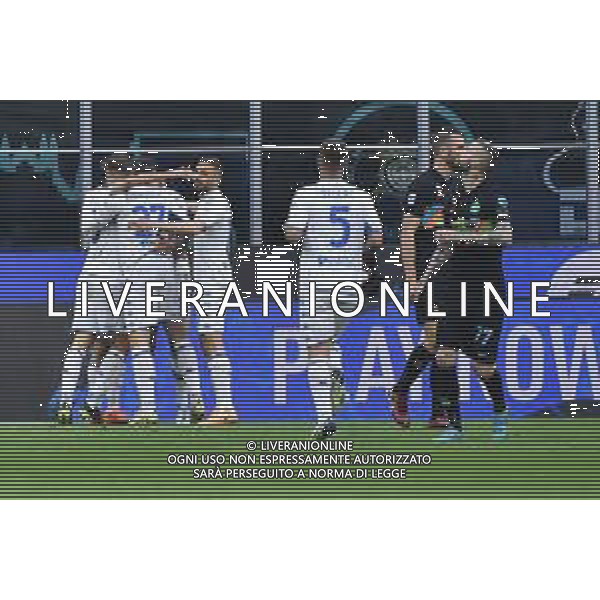 esultanza Empoli dopo il gol dell\'1 a 0 Andrea Pinamonti Inter vs Empoli Milano 06-05-2022 Stadio Giuseppe Meazza - San Siro Campionato Serie A TIM - 36a giornata foto Roberto Garavaglia/ag. Aldo Liverani sas/AGENZIA ALDO LIVERANI SAS