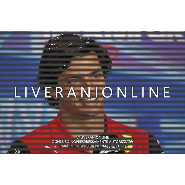 Carlos Sainz Jr (ESP) Ferrari in the FIA Press Conference. 06.05.2022. Formula 1 World Championship, Rd 5, Miami Grand Prix, Miami, Florida, USA, Practice Day. - www.xpbimages.com, EMail: requests@xpbimages.com © Copyright: Rew / XPB Images/AGENZIA ALDO LIVERANI SAS - ITALY ONLY EDITORIAL USE ONLY