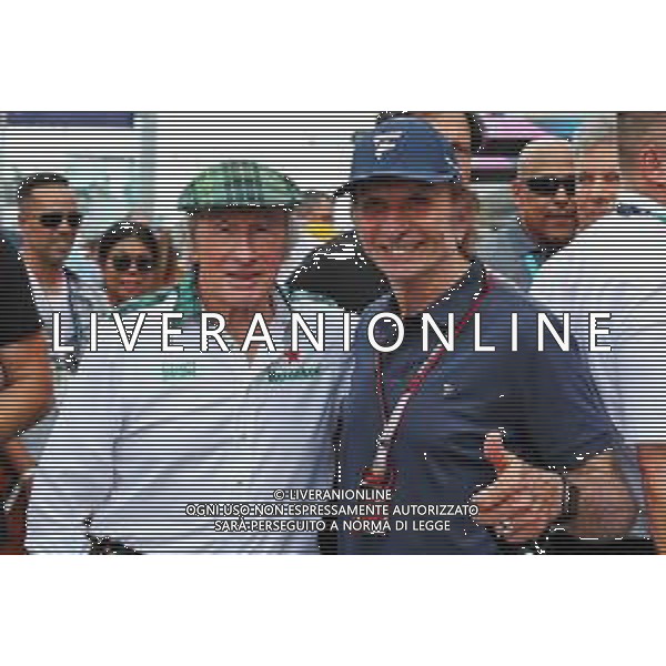(L to R): Jackie Stewart (GBR) with Emerson Fittipaldi (BRA). 06.05.2022. Formula 1 World Championship, Rd 5, Miami Grand Prix, Miami, Florida, USA, Practice Day. - www.xpbimages.com, EMail: requests@xpbimages.com © Copyright: Coates / XPB Images/AGENZIA ALDO LIVERANI SAS - ITALY ONLY EDITORIAL USE ONLY