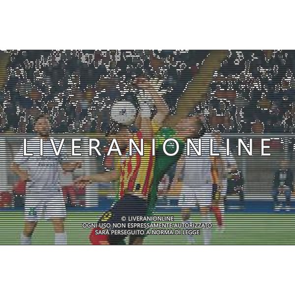 Emmanuele Mastrodonato/LMedia - US Lecce vs Pordenone Calcio - Italian soccer Serie B match 2021/2022 May 06 2022 - Stadio Via del Mare Lecce, Italy US Lecce vs Pordenone Calcio Photo showing: Massimo Coda (US Lecce) Gaetano Fasolino (Pordenone Calcio) @Emmanuele Mastrodonato/LiveMedia /AGENZIA ALDO LIVERANI SAS
