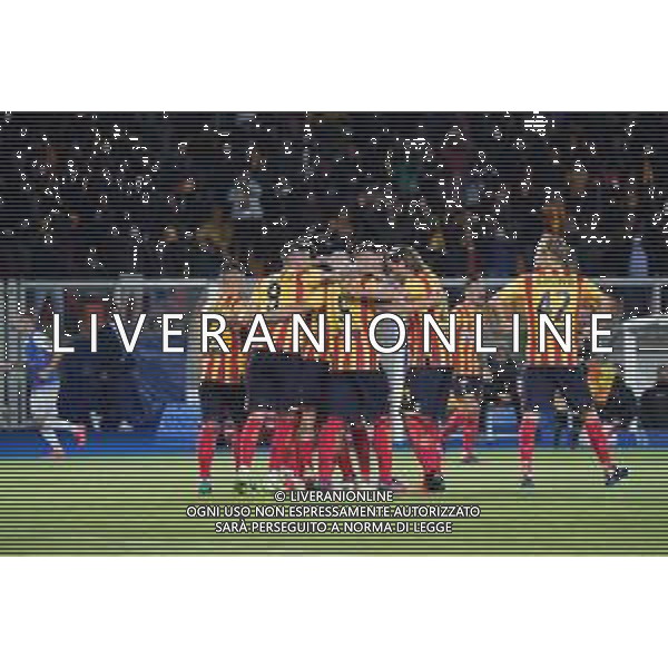 Emmanuele Mastrodonato/LMedia - US Lecce vs Pordenone Calcio - Italian soccer Serie B match 2021/2022 May 06 2022 - Stadio Via del Mare Lecce, Italy US Lecce vs Pordenone Calcio Photo showing: US Lecce celebrates after scoring a goal of 1-0 - esultanza @Emmanuele Mastrodonato/LiveMedia /AGENZIA ALDO LIVERANI SAS