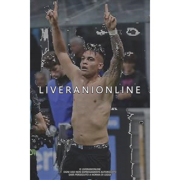 Lautaro Martinez (Inter) esulta dopo il gol del 3 a 2 Inter vs Empoli Milano 06-05-2022 Stadio Giuseppe Meazza - San Siro Campionato Serie A TIM - 36a giornata foto Roberto Garavaglia/ag. Aldo Liverani sas
