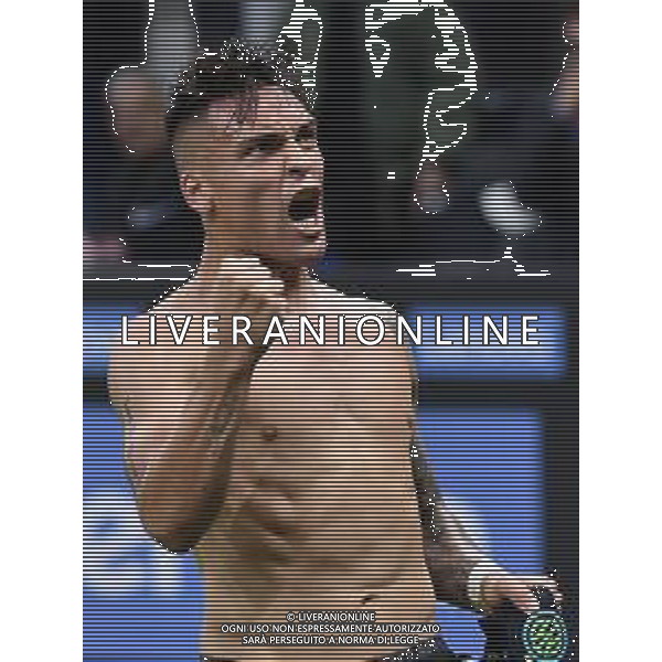 Lautaro Martinez (Inter) esulta dopo il gol del 3 a 2 Inter vs Empoli Milano 06-05-2022 Stadio Giuseppe Meazza - San Siro Campionato Serie A TIM - 36a giornata foto Roberto Garavaglia/ag. Aldo Liverani sas