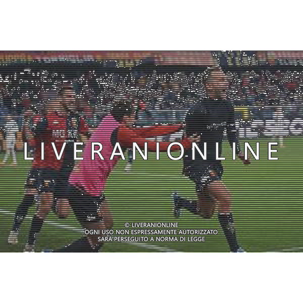 Danilo Vigo/LMedia - Genoa CFC vs Juventus FC - italian soccer Serie A match 2021/2022 May 06 2022 - Luigi Ferraris stadium Genova, Italy Genoa CFC vs Juventus FC Photo showing: team Genoa and Domenico Criscito &#xA; (Genoa) celebrates after scoring a goal 2-1- esultanza @Danilo Vigo/LiveMedia /AGENZIA ALDO LIVERANI SAS
