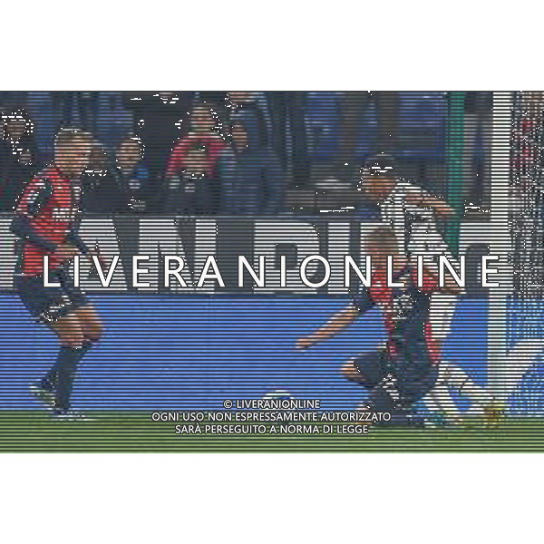 Danilo Vigo/LMedia - Genoa CFC vs Juventus FC - italian soccer Serie A match 2021/2022 May 06 2022 - Luigi Ferraris stadium Genova, Italy Genoa CFC vs Juventus FC Photo showing: Domenico Criscito &#xA; (Genoa) - Albert Gudmundsson (Genoa) - Marley Ake (Juventus) @Danilo Vigo/LiveMedia /AGENZIA ALDO LIVERANI SAS