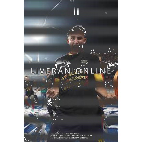 Emmanuele Mastrodonato/LMedia - US Lecce vs Pordenone Calcio - Italian soccer Serie B match 2021/2022 May 06 2022 - Stadio Via del Mare Lecce, Italy US Lecce vs Pordenone Calcio Photo showing: Alexis Blin (US Lecce) celebrates for the championship victory @Emmanuele Mastrodonato/LiveMedia AG ALDO LIVERANI SAS