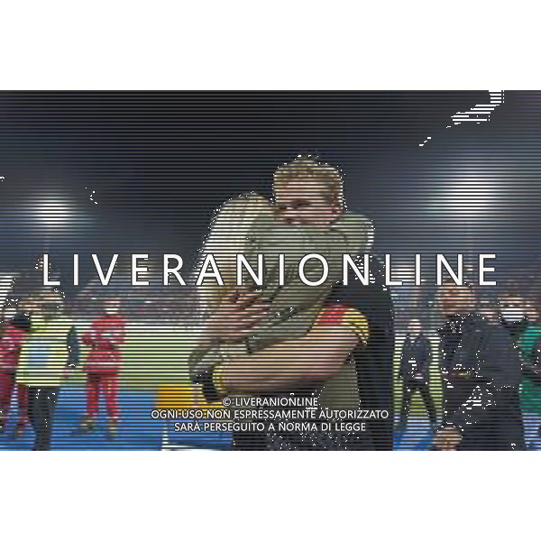 Emmanuele Mastrodonato/LMedia - US Lecce vs Pordenone Calcio - Italian soccer Serie B match 2021/2022 May 06 2022 - Stadio Via del Mare Lecce, Italy US Lecce vs Pordenone Calcio Photo showing: Morten Hjulmand (US Lecce) celebrates for the championship victory @Emmanuele Mastrodonato/LiveMedia AG ALDO LIVERANI SAS