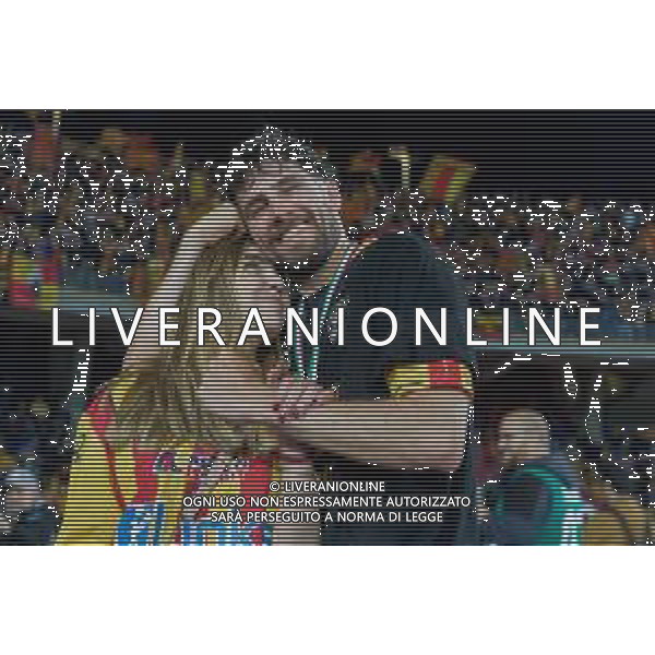 Emmanuele Mastrodonato/LMedia - US Lecce vs Pordenone Calcio - Italian soccer Serie B match 2021/2022 May 06 2022 - Stadio Via del Mare Lecce, Italy US Lecce vs Pordenone Calcio Photo showing: Arturo Calabresi (US Lecce) celebrates for the championship victory @Emmanuele Mastrodonato/LiveMedia AG ALDO LIVERANI SAS