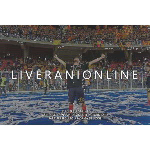 Emmanuele Mastrodonato/LMedia - US Lecce vs Pordenone Calcio - Italian soccer Serie B match 2021/2022 May 06 2022 - Stadio Via del Mare Lecce, Italy US Lecce vs Pordenone Calcio Photo showing: Arturo Calabresi (US Lecce) celebrates for the championship victory @Emmanuele Mastrodonato/LiveMedia AG ALDO LIVERANI SAS