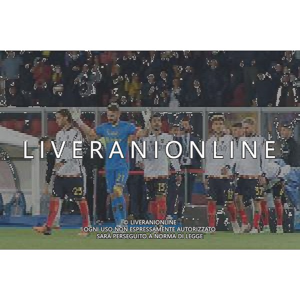 Emmanuele Mastrodonato/LMedia - US Lecce vs Pordenone Calcio - Italian soccer Serie B match 2021/2022 May 06 2022 - Stadio Via del Mare Lecce, Italy US Lecce vs Pordenone Calcio Photo showing: Antonino Gallo (US Lecce) Gabriel (US Lecce) Alessandro Tuia (US Lecce) Valentin Gendrey (US Lecce) Zan Majer (US Lecce) enters the pitch @Emmanuele Mastrodonato/LiveMedia AG ALDO LIVERANI SAS