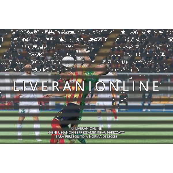 Emmanuele Mastrodonato/LMedia - US Lecce vs Pordenone Calcio - Italian soccer Serie B match 2021/2022 May 06 2022 - Stadio Via del Mare Lecce, Italy US Lecce vs Pordenone Calcio Photo showing: Massimo Coda (US Lecce) and Gaetano Fasolino (Pordenone Calcio) @Emmanuele Mastrodonato/LiveMedia AG ALDO LIVERANI SAS
