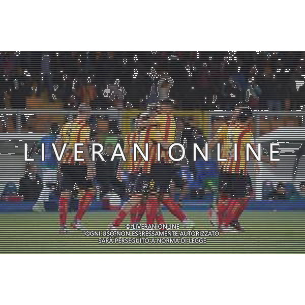 Emmanuele Mastrodonato/LMedia - US Lecce vs Pordenone Calcio - Italian soccer Serie B match 2021/2022 May 06 2022 - Stadio Via del Mare Lecce, Italy US Lecce vs Pordenone Calcio Photo showing: Zan Majer (US Lecce) and Mario Gargiulo (US Lecce) celebrates for the victory @Emmanuele Mastrodonato/LiveMedia AG ALDO LIVERANI SAS
