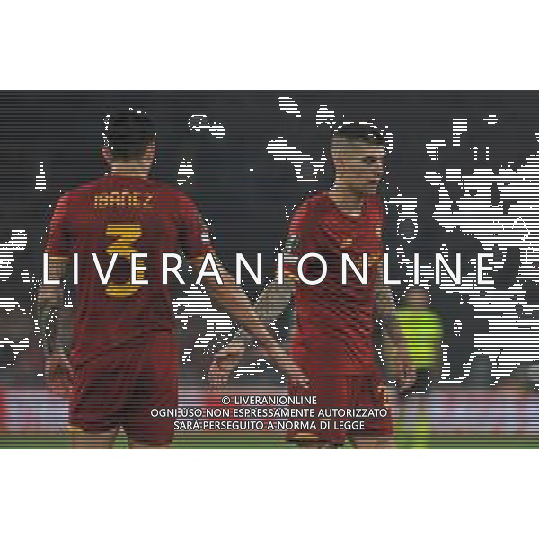 Roma vs Leicester Semifinale Conference League - Stadio Olimpico - Roma 05-05-2022 nella foto Gianluca Mancini e Roger Ibanez FOTO FEDERICO GAETANO-AG ALDOLIVERANI SAS