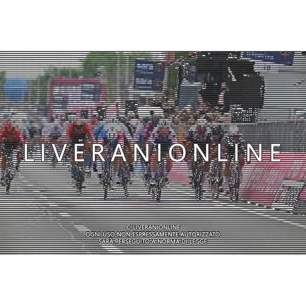 08-05-2022 Giro D\'italia; Tappa 03 Kaposvar - Balatonfured; 2022, Quick Step - Alpha Vinyl; 2022, Groupama - Fdj; 2022, Uae Emirates; 2022, Alpecin - Fenix; Cavendish, Mark; Demare, Arnaud; Gaviria Rendon, Fernando; Mareczko, Jakub; Balatonfured; ©SIROTTI/AGENZIA ALDO LIVERANI SAS