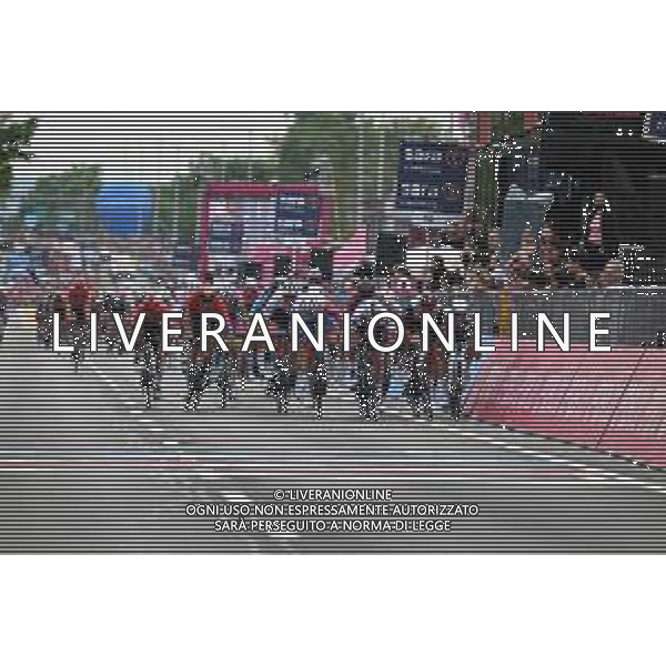 08-05-2022 Giro D\'italia; Tappa 03 Kaposvar - Balatonfured; 2022, Quick Step - Alpha Vinyl; 2022, Groupama - Fdj; Cavendish, Mark; Demare, Arnaud; Balatonfured; ©SIROTTI/AGENZIA ALDO LIVERANI SAS