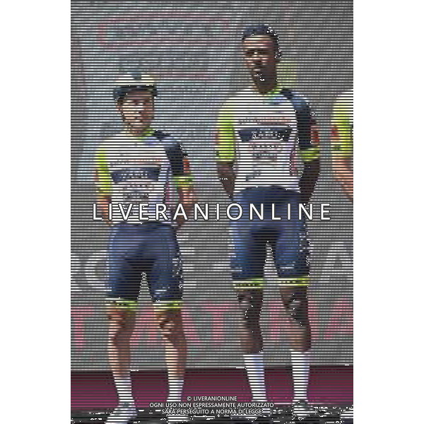 11-05-2022 Giro D\'italia; Tappa 05 Catania - Messina; 2022, Intermarche - Wanty Gobert; Gyrmai Hailu, Biniam; Pozzovivo, Domenico; Catania; ©SIROTTI/ AGENZIA ALDO LIVERANI SAS