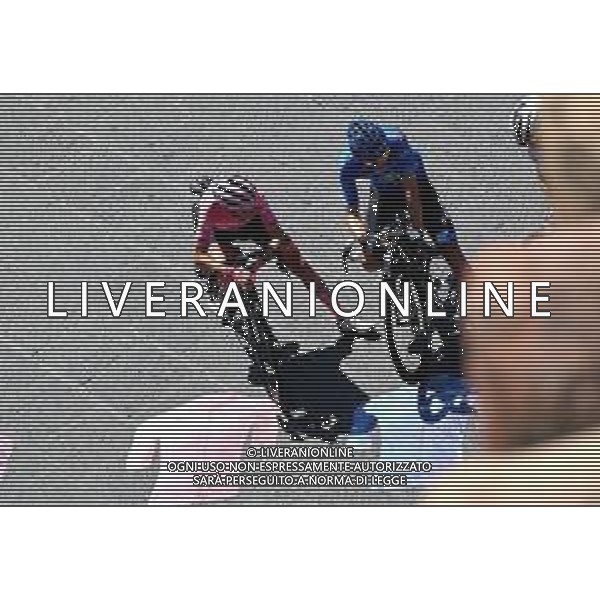 11-05-2022 Giro D\'italia; Tappa 05 Catania - Messina; 2022, Trek - Segafredo; 2022, Bora - Hansgrohe; Lopez, Juan Pedro; Kamna, Lennard; Catania; ©SIROTTI/ AGENZIA ALDO LIVERANI SAS