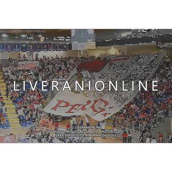 Roberto Bartomeoli/LMedia - Play Off - Cucine Lube Civitanova vs Sir Safety Conad Perugia - Volleyball Italian Serie A Men Superleague Championship 2021/2022 May 11 2022 - Eurosuole Forum Civitanova Marche, Italy Play Off - Cucine Lube Civitanova vs Sir Safety Conad Perugia Photo showing: Supporter of the Sir Safety Conad Perugia @Roberto Bartomeoli/LiveMedia / AGENZIA ALDO LIVERANI SAS