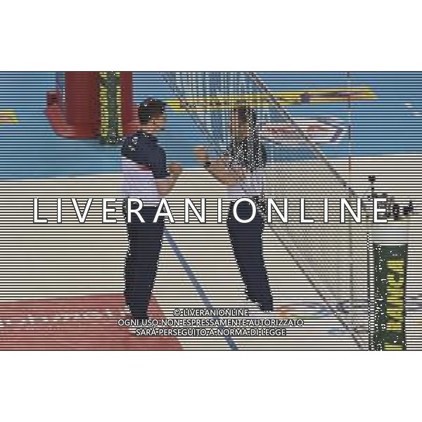 Roberto Bartomeoli/LMedia - Play Off - Cucine Lube Civitanova vs Sir Safety Conad Perugia - Volleyball Italian Serie A Men Superleague Championship 2021/2022 May 11 2022 - Eurosuole Forum Civitanova Marche, Italy Play Off - Cucine Lube Civitanova vs Sir Safety Conad Perugia Photo showing: Andrea Puecher of Padova and Massimo Florian of Altivole (Referees of the match) @Roberto Bartomeoli/LiveMedia / AGENZIA ALDO LIVERANI SAS