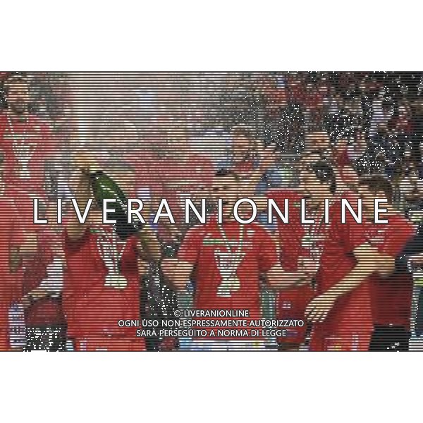 Roberto Bartomeoli/LMedia - Play Off - Cucine Lube Civitanova vs Sir Safety Conad Perugia - Volleyball Italian Serie A Men Superleague Championship 2021/2022 May 11 2022 - Eurosuole Forum Civitanova Marche, Italy Play Off - Cucine Lube Civitanova vs Sir Safety Conad Perugia Photo showing: Cucine Lube Civitanova Shield Party @Roberto Bartomeoli/LiveMedia / AGENZIA ALDO LIVERANI SAS