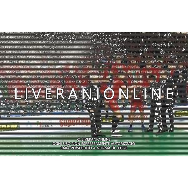 Roberto Bartomeoli/LMedia - Play Off - Cucine Lube Civitanova vs Sir Safety Conad Perugia - Volleyball Italian Serie A Men Superleague Championship 2021/2022 May 11 2022 - Eurosuole Forum Civitanova Marche, Italy Play Off - Cucine Lube Civitanova vs Sir Safety Conad Perugia Photo showing: Awards ceremony Cucine Lube Civitanova @Roberto Bartomeoli/LiveMedia / AGENZIA ALDO LIVERANI SAS