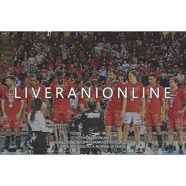 Roberto Bartomeoli/LMedia - Play Off - Cucine Lube Civitanova vs Sir Safety Conad Perugia - Volleyball Italian Serie A Men Superleague Championship 2021/2022 May 11 2022 - Eurosuole Forum Civitanova Marche, Italy Play Off - Cucine Lube Civitanova vs Sir Safety Conad Perugia Photo showing: Awards ceremony Cucine Lube Civitanova @Roberto Bartomeoli/LiveMedia / AGENZIA ALDO LIVERANI SAS