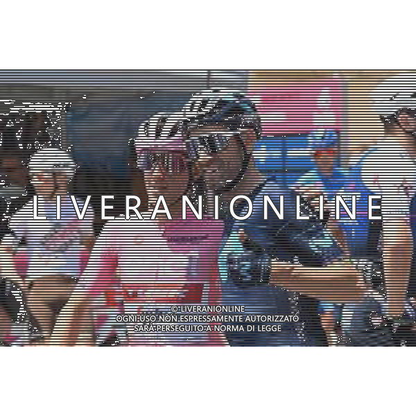 12-05-2022 Giro D\'italia; Tappa 06 Palmi - Scalea; 2022, Movistar; 2022, Trek - Segafredo; Valverde, Alejandro; Lopez, Juan Pedro; Palmi; ©SIROTTI/AGENZIA ALDO LIVERANI SAS